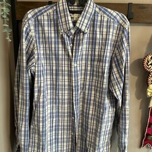 J. Crew Blue and White Checkered Shirt